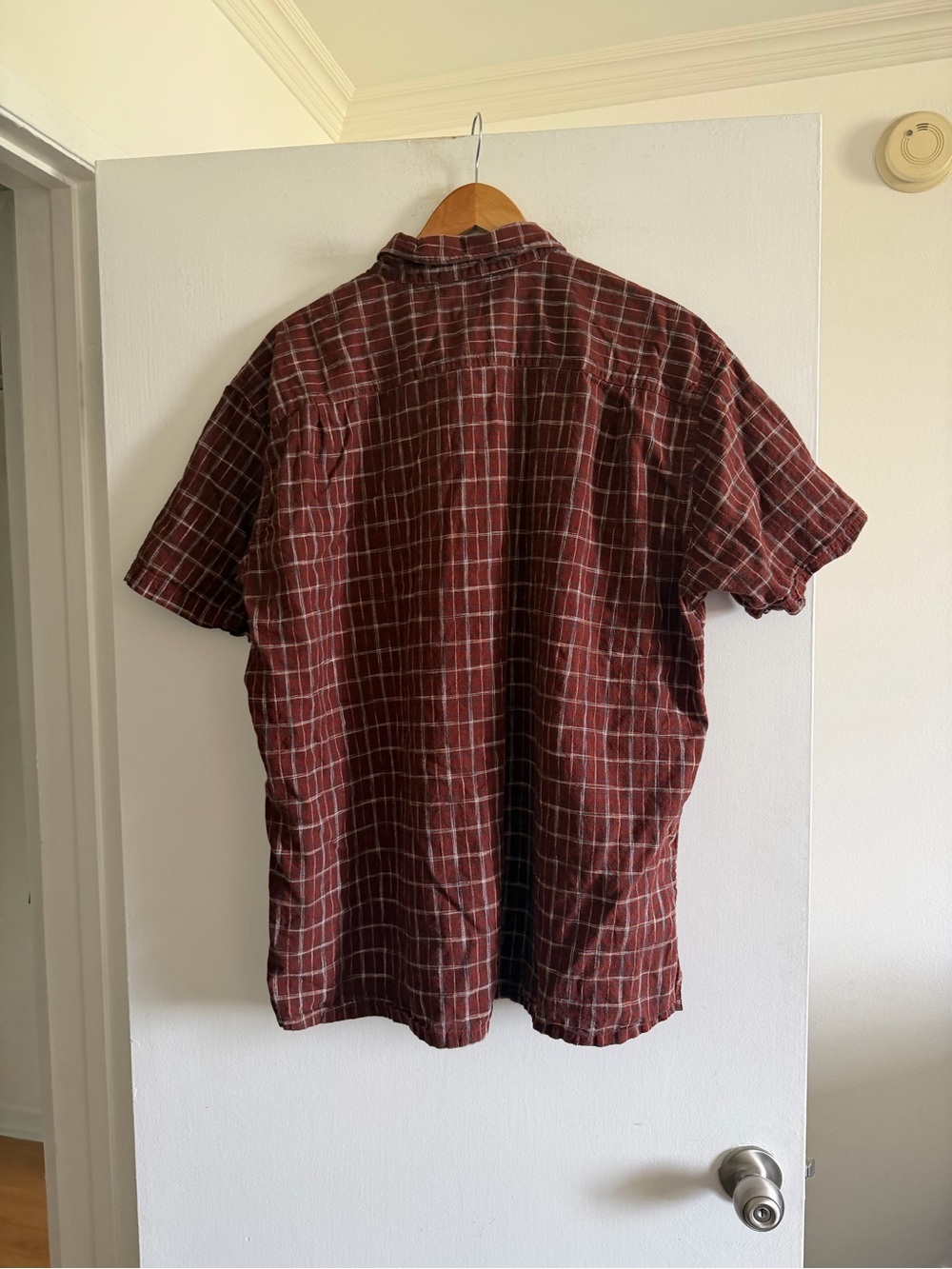 Patagonia Renewal Brown Orange Plaid Back Step Button Front Short Sleeve Shirt - Picture 5 of 12